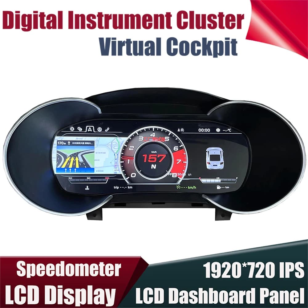 Premium Digital Instrument Cluster with CarPlay Integration for Your Audi