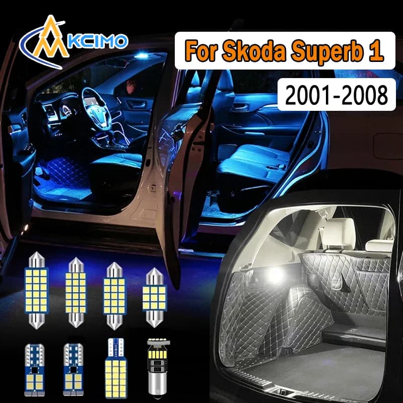 Complete Interior Footwell LED Lighting Kits by Skoda Model